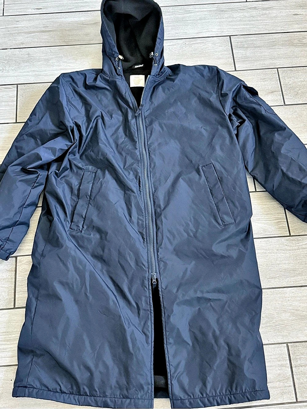 Adoretex Unisex Faux Fur Waterproof Swim Parka Change Robe Blue Large